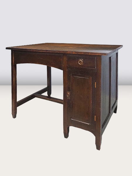 古い片袖机 山本商店購入 楢材<br>時代片袖机 | アンティーク山本商店
