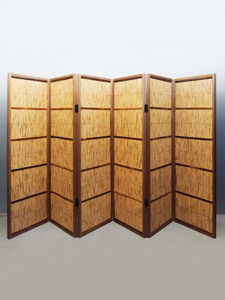 屏風　本式　B 日本画屏風 高さ185cm 四面 / 檜図屏風
