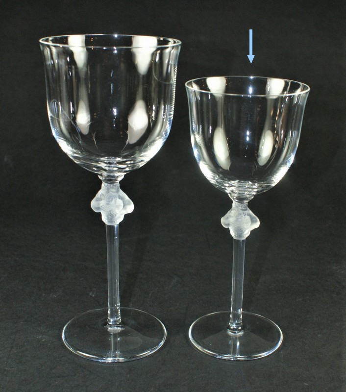 LALIQUE】ラリック ROXANE ボルドーグラス 2客 - アンティック 姉妹社