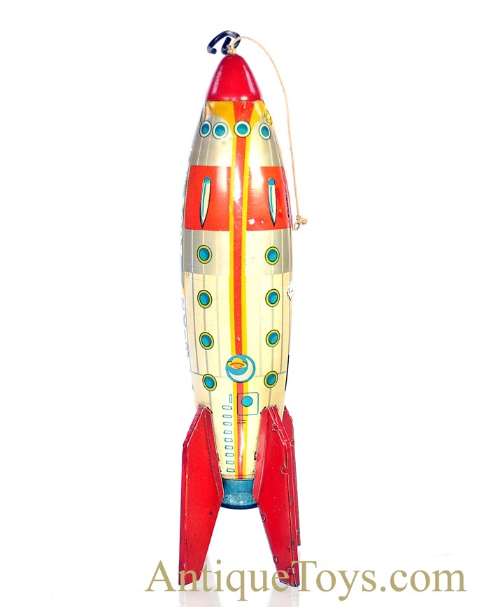 Marusan SAN Pull String Japanese Tin Lithographed “The Moon ZX18