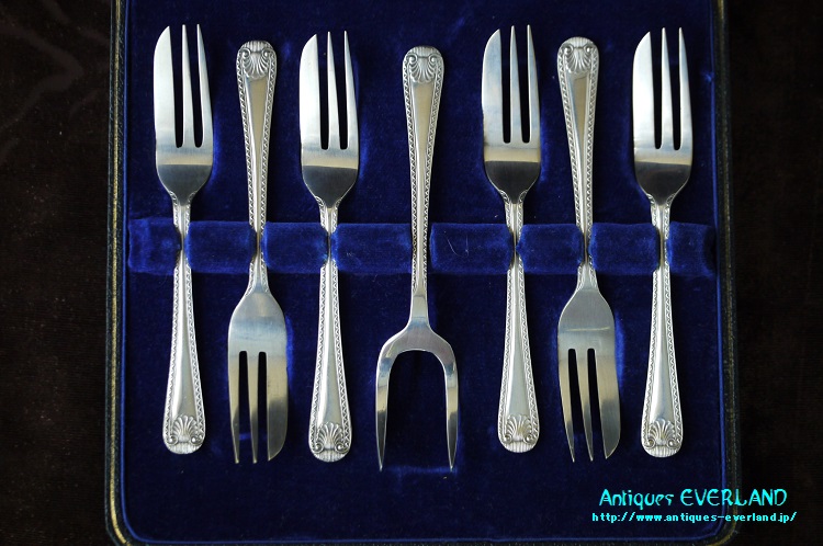 シルバー ペイストリーフォーク タルトフォーク 6本組 サーバー付