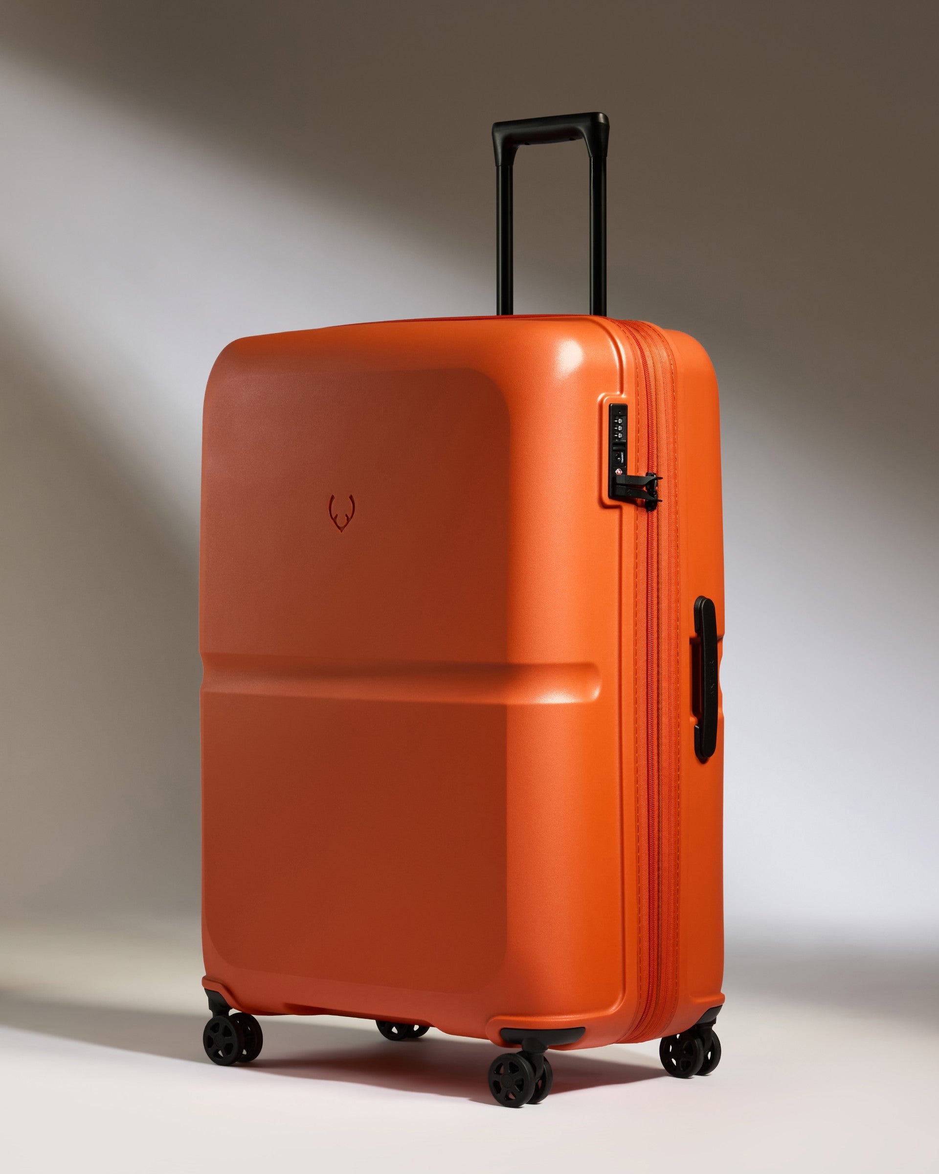 Large Suitcase in Orange - Single Stripe | Checked Luggage & Large