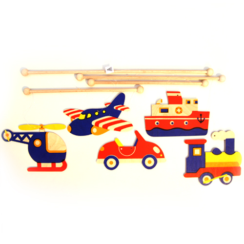 木製モビール・のりもの(ヤーン) [No.533/Fliegen+Fahren] HELLER
