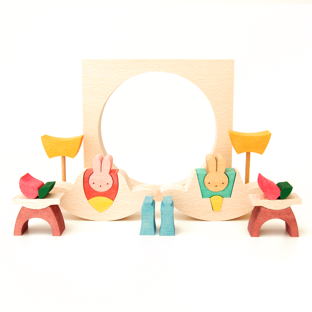 ウサギ円びな【小黒三郎のひな人形】【KH536】 | ANDCHILD