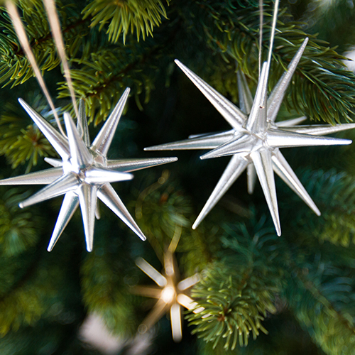 銀の星 立体 (大)【ベツレヘムの星 / クリスマスオーナメント】 | ANDCHILD