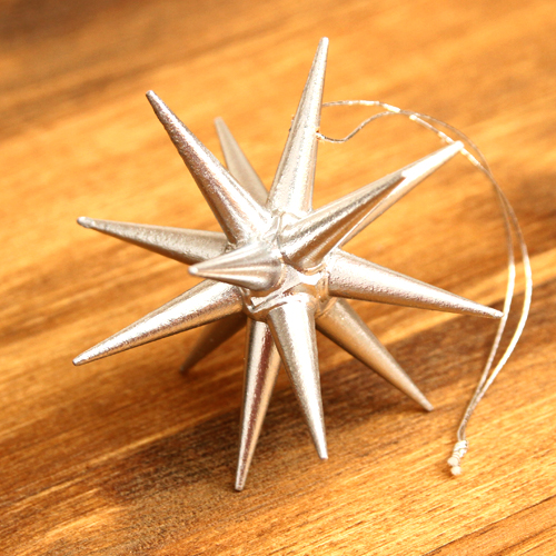 銀の星 立体 (小)【ベツレヘムの星 / クリスマスオーナメント】 | ANDCHILD