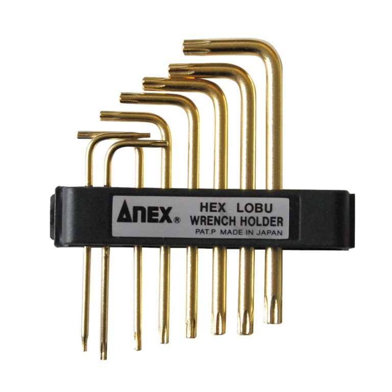 L型へクスローブレンチセット穴付 8本組 | ANEXブランドのドライバー