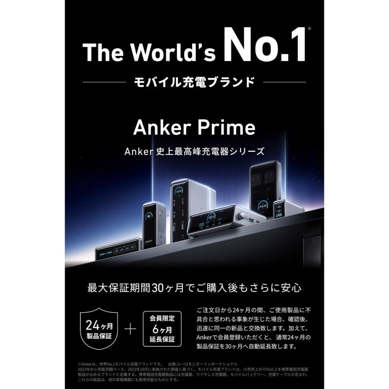 Anker Prime Charger (200W, 6 Ports, GaN) | 充電器の製品情報