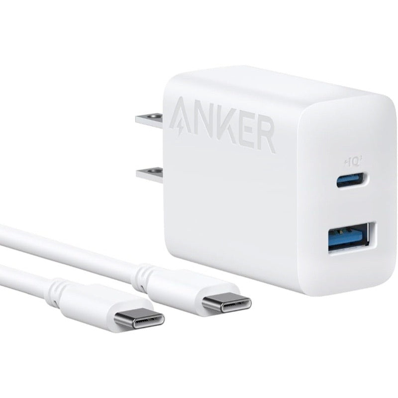 Anker Charger (20W, 2-Port) with USB-C ＆ USB-C ケーブル | 充電器