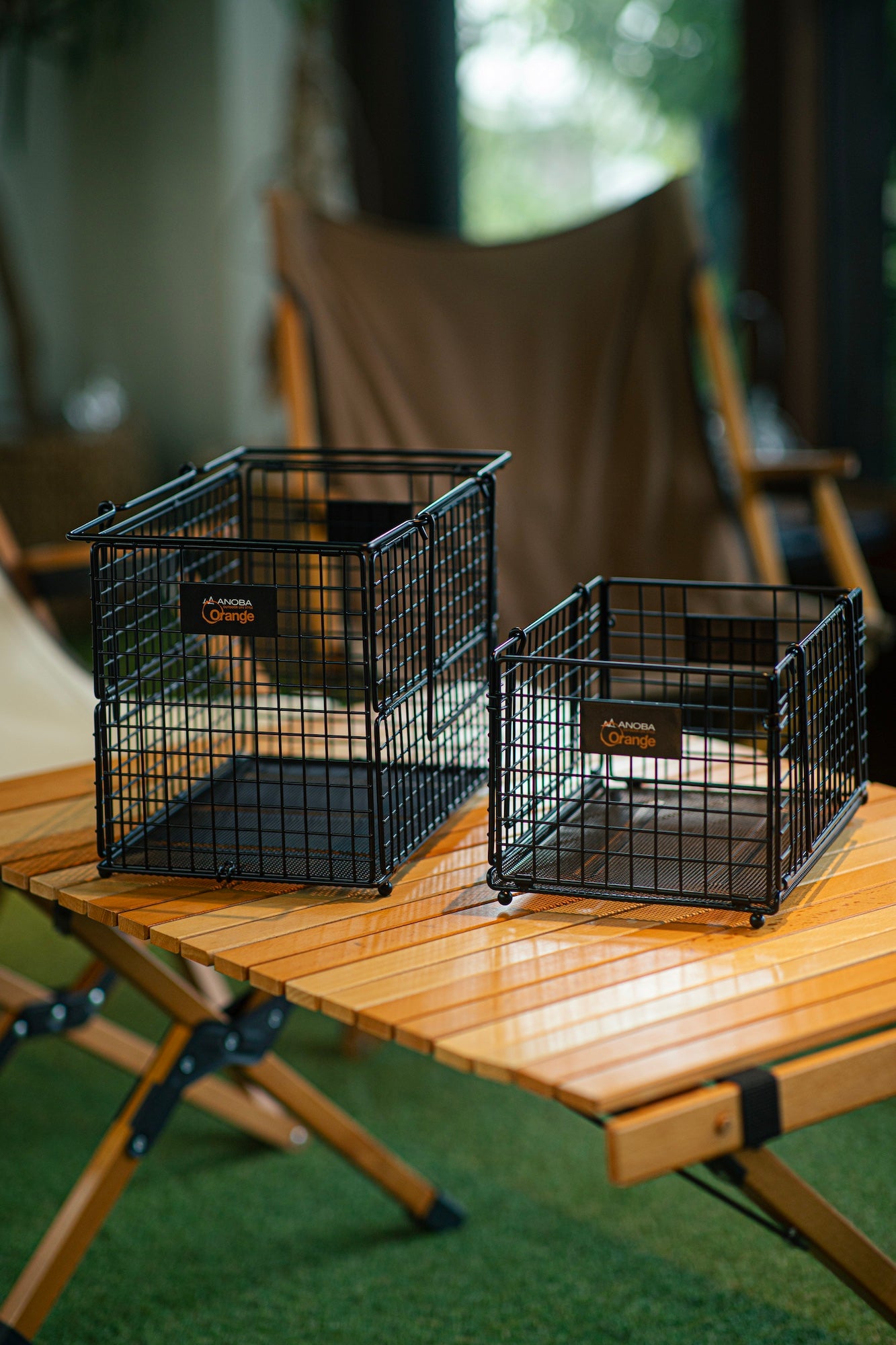 フォールディングワイヤーバスケット M ANOBA x Orange Limited