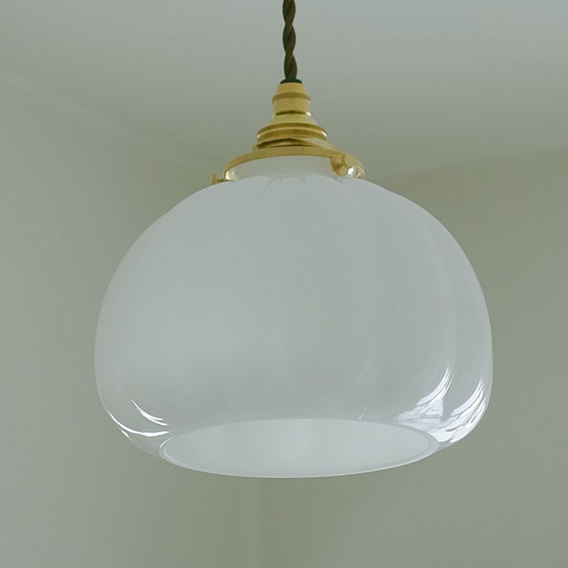 かぼちゃ型ペンダントライト 乳白 アトリエ Ansan