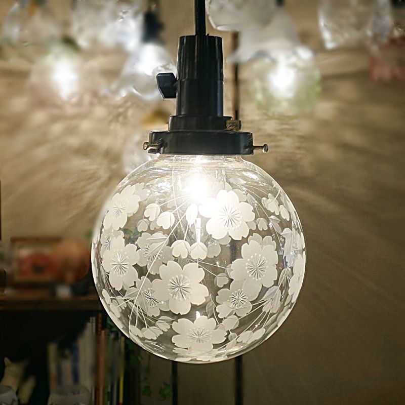 限定品 桜切子138ペンダントライト 藤本幸治 アトリエ Ansan