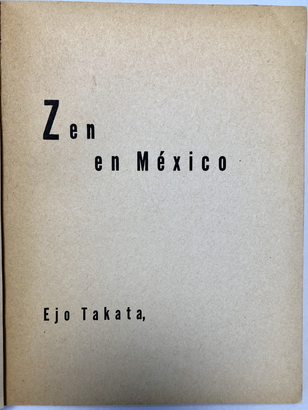 メキシコにおける禅』 - 青羽古書店 AOBANE Antiquarian Bookshop