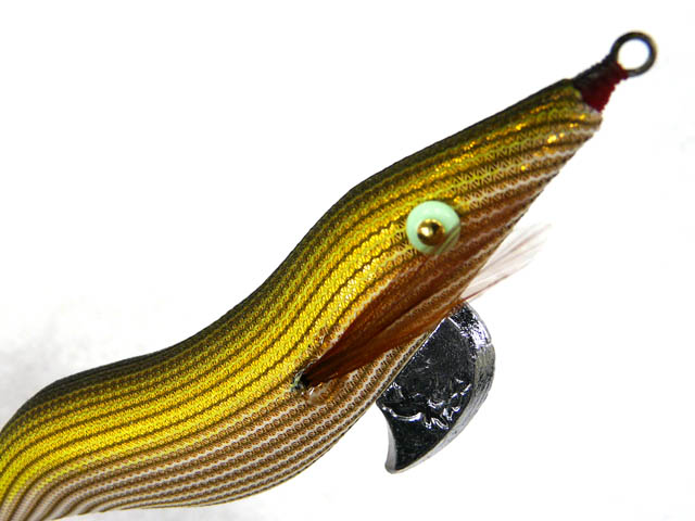 林釣漁具製作所☆餌木猿 3.5号 スーパーシャロー 萌葱 金テープ