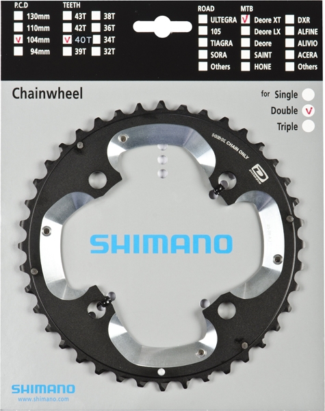 Shimano XT FC-M785 10-speed chainring 26 / 28 / 38 / 40#Varinfo