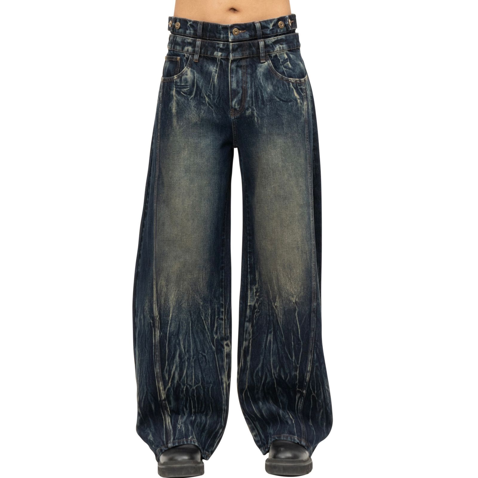 Feng Chen Wang - 【残り一点】Gradient Tie Dye Denim Trousers