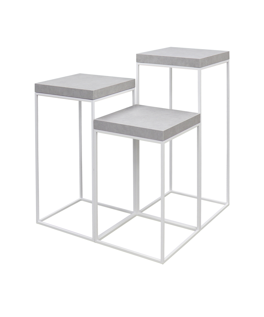 ストーン ポイントシェルフ ホワイト｜テーブル・展示台 レンタルなら