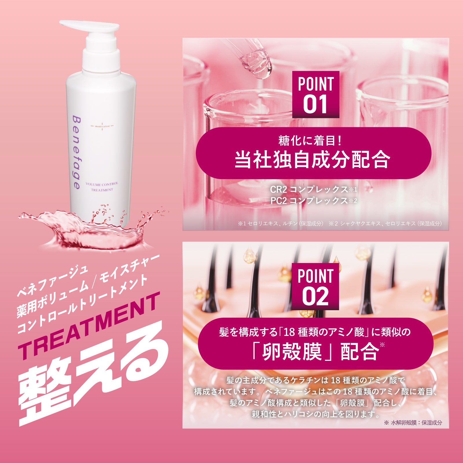 ベネファージュ 薬用ボリュームコントロールトリートメント Mサロン
