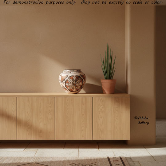 Zuni Pueblo Southwest Indian Pottery Jennie Laate C4780A - Adobe