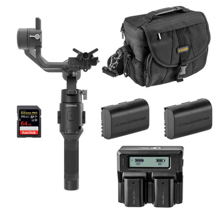 DJI Ronin-SC, Bundle with Spare Camera Batteries & Charger, Bag
