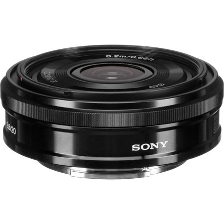 Sony E 20mm f/2.8 Lens for Sony E, Black SEL20F28B