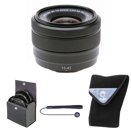 Fujifilm XC 15-45mm f/3.5-5.6 OIS PZ Lens, Black, w/52mm Filter
