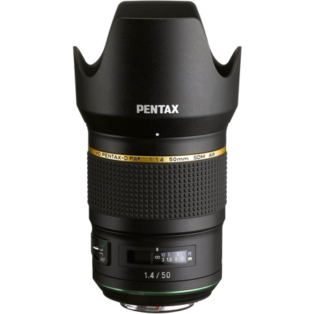 Pentax HD Pentax-D FA 50mm f/1.4 SDM AW Lens, Black 21260