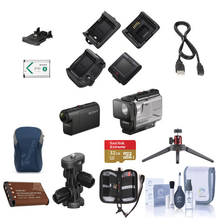 Sony HDR-AS50 Full HD Action Cam With Premium Accessory Bundle