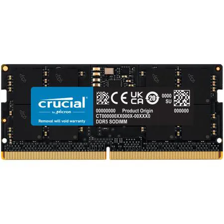 Crucial 16GB DDR5 4800MT/s CL40 SODIMM Memory Module