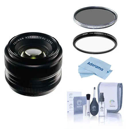 Fujifilm XF 35mm f/1.4 Lens, Bundle with Tiffen 52mm UV and CPL