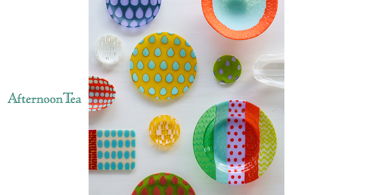 田子美紀 ガラス 皿 2枚セット 田子美紀さんカラフルに個展 | ガラス探検隊