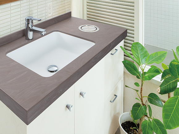 スタンダードカウンター （ボウル一体型）(アクリル系人工大理石 洗面