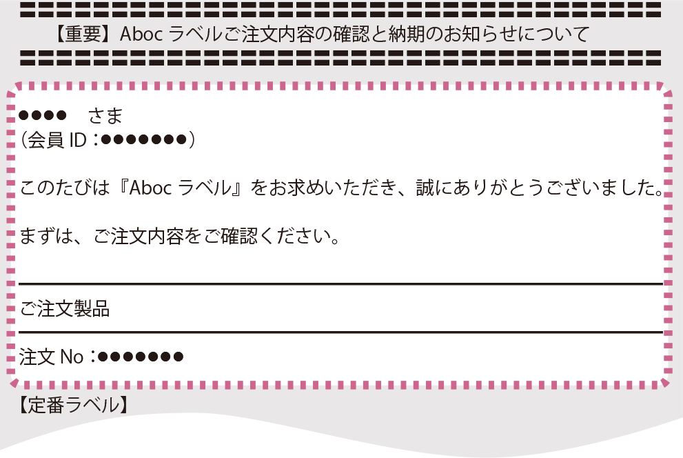 Aboc - アボック社 - Webで注文：標準製品Web注文手順
