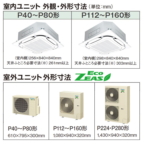 SZRC63BYV / SZRC63BYT ダイキン シングル(室内機1台×室外機1台) 業務