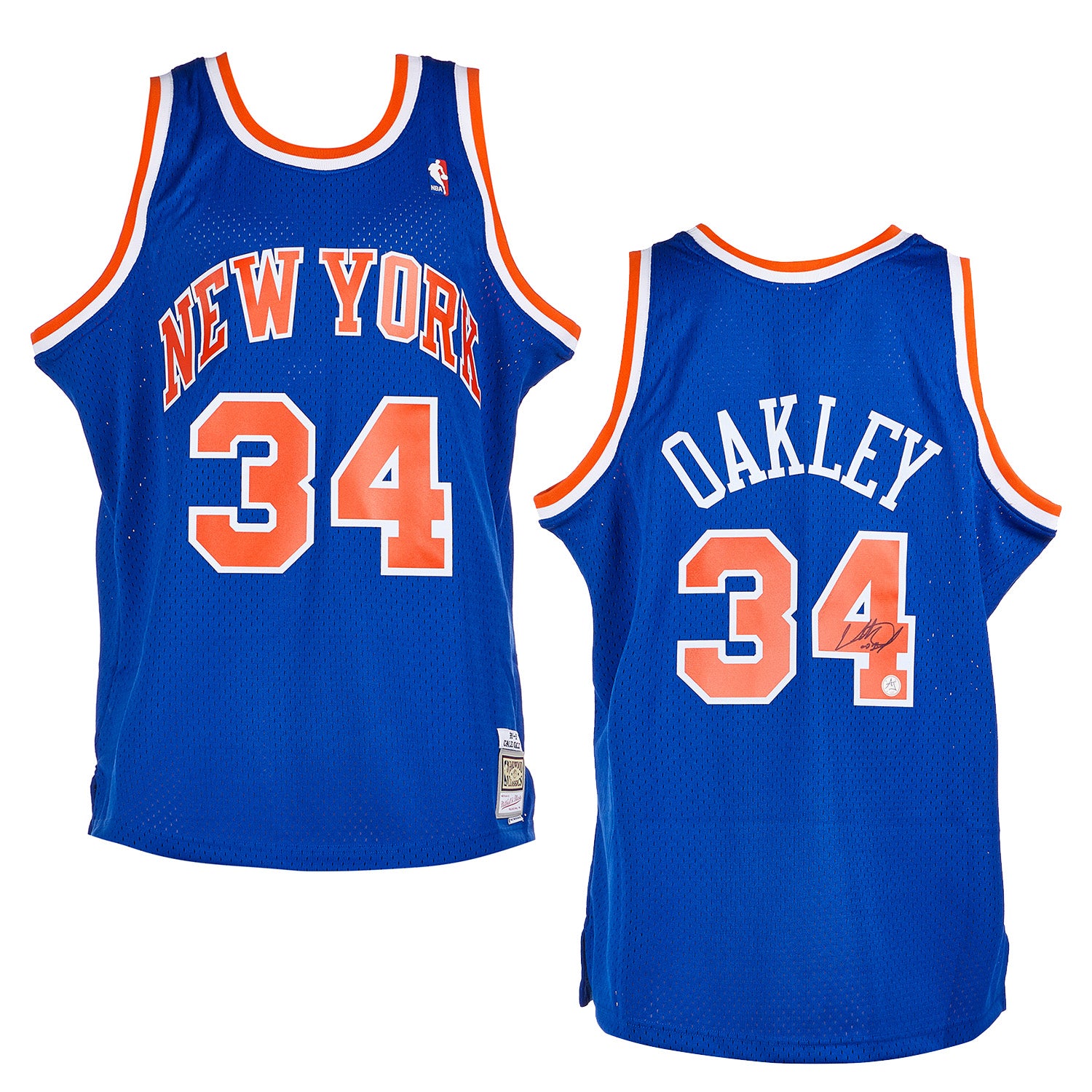 AJ Sports | Charles Oakley Signed New York Knicks Mitchell & Ness