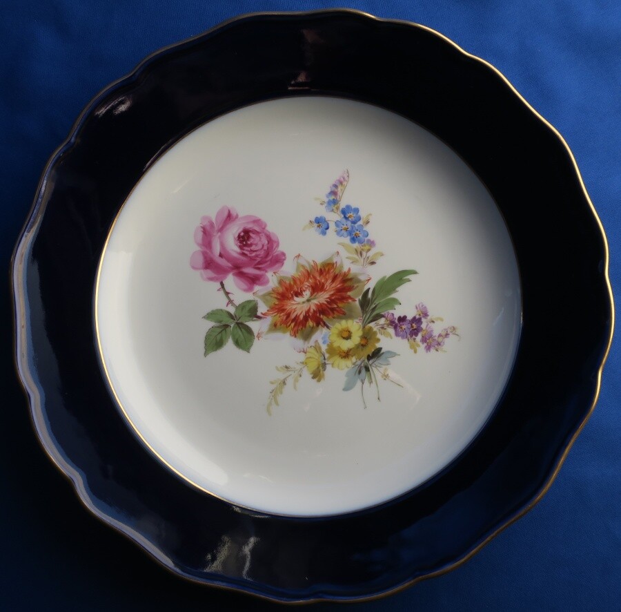 一級品】マイセンのコバルトブルー皿（24.5cm） - 貴人たちのマイセン