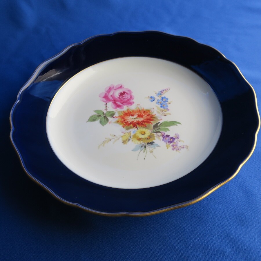 一級品】マイセンのコバルトブルー皿（24.5cm） - 貴人たちのマイセン