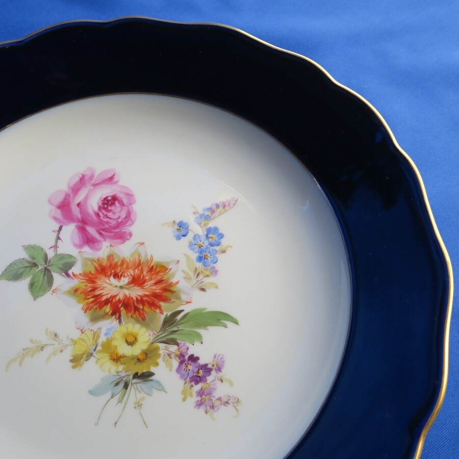 一級品】マイセンのコバルトブルー皿（24.5cm） - 貴人たちのマイセン