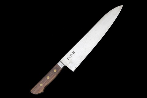 鎌型薄刃包丁 霞 八寸 朴柄 KN02-B1047-2L1D | 正本総本店 | 包丁