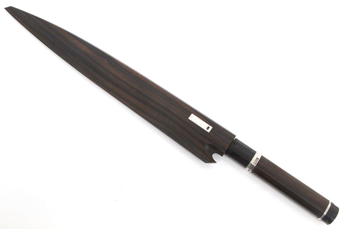 コリすてる専用)本焼 テッサ包丁 柳刃包丁 尺 波紋綺麗 本焼 テッサ