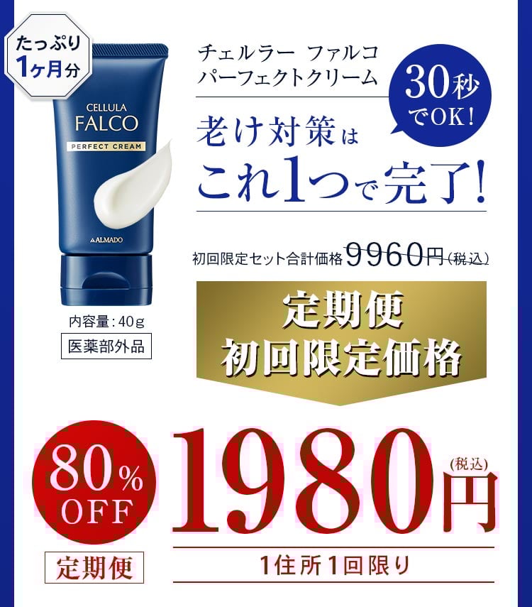 チェルラー ファルコ男性用 老け見え対策クリーム