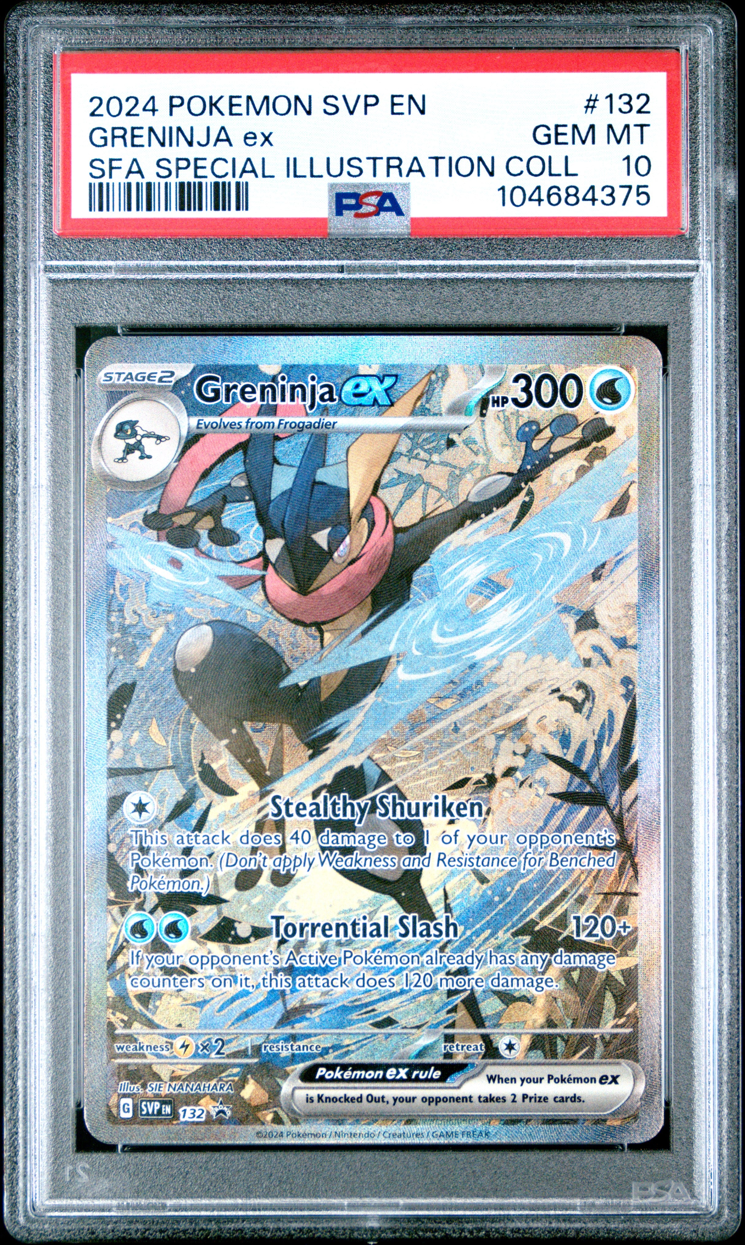 2024 Pokemon Svp En-Sv Black Star Promo Greninja Ex #132 PSA 10