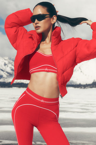 Airbrush Heart Throb Bra - Bright Red/White | ALO