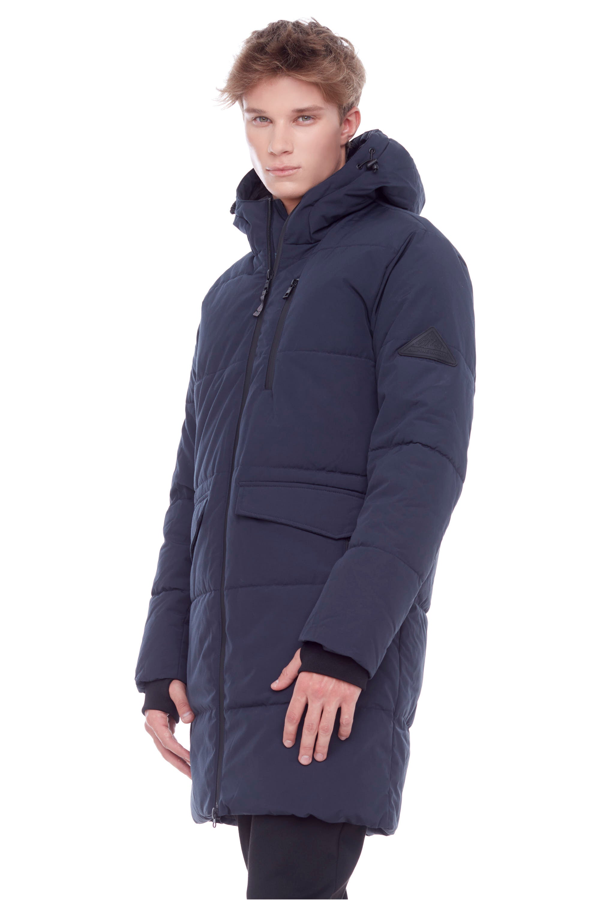 JASPER | MEN'S VEGAN DOWN (RECYCLED) PUFFER COAT, NAVY – Alpine