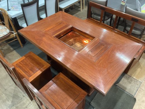 花梨｜囲炉裏ダイニング4点セット入荷致しました！｜愛品館市原店