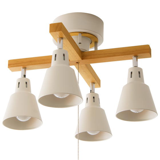 4灯シーリングライト manis〔マニス〕プルチェーンタイプ | 家具
