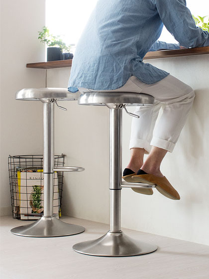 ステンレス×スチール カウンタースツール Surfer(サーファー) | 家具