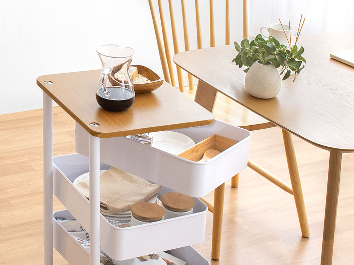 回転トレイワゴン Culri(クルリ) 3段タイプ | 家具・インテリア通販