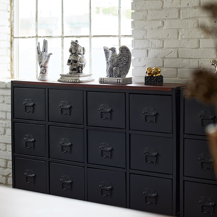 ヴィンテージ調ドロワーチェスト BILLS〔ビルズ〕 [幅12] 12ドロワー