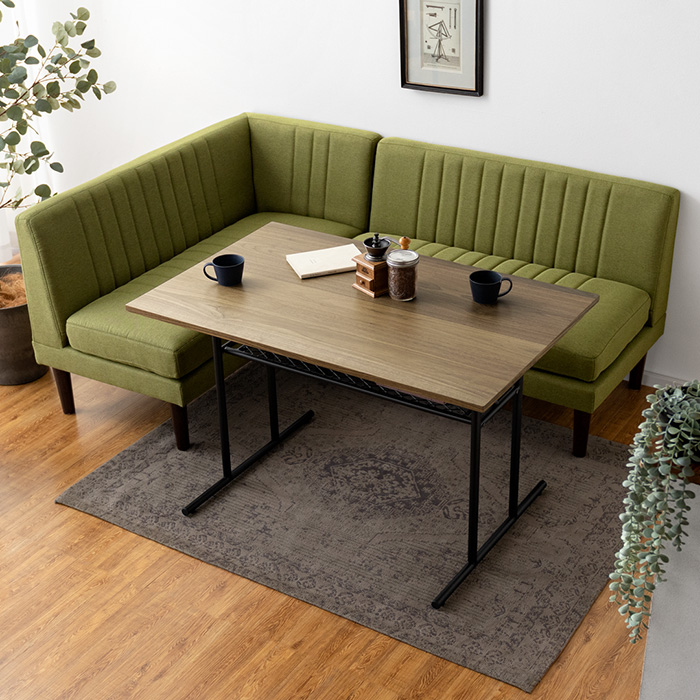 2人用 ダイニングソファ Lekka(レッカ) ソファ・テーブル3点セット